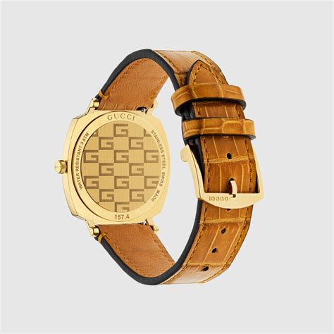 cinturino gucci per orologio|Cinturino orologio Grip in alligatore, 38 mm .